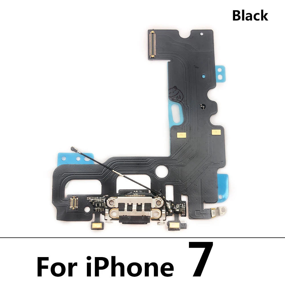 10Pcs/Lot, USB Micro Charger Charging Port Dock Connector Microphone Board Flex Cable For Iphone 6 6G 6S 7 7G 8 8G Plus iPhone phone repair parts