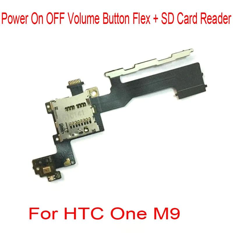 Power On OFF Volume Button Flex Cable With SD Card Reader For HTC One M9 Replacement Part  Xiaomi  Xiao mi phone repair parts