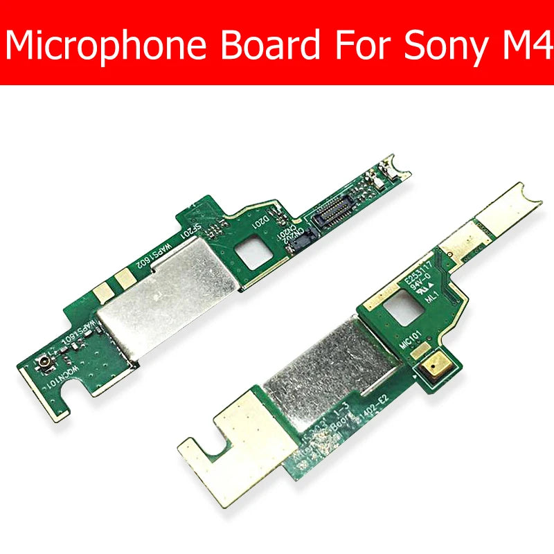 100% Genuine Antenna Microphone Board For Sony Xperia M4 Aqua E2353 E2333 Mic PCB Flex Cable Replacement Repair good tested Sony phone repair parts