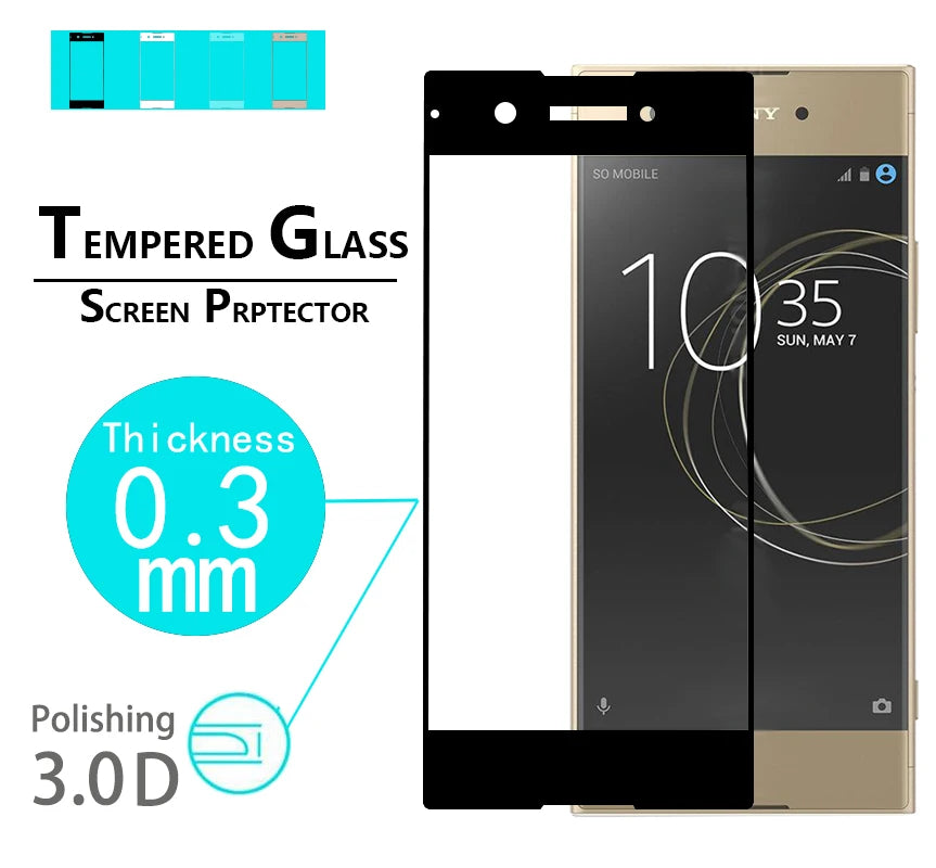New Arc edge glass film For Sony Xperia XA1 ultra 3D Curved Edge glass film for Sony XA1 ultra Full coverage Tempered Glass film Sony phone repair parts