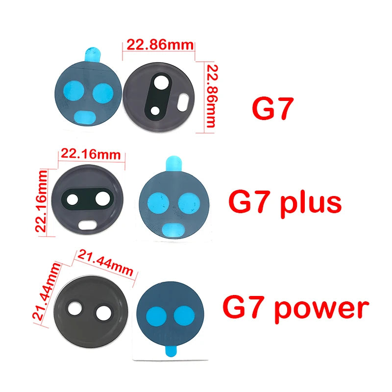 10Pcs, New For Motorola Moto G4 G5 G5s G6 G7 Play Plus Power Rear Back Camera Glass Lens With Adhesive Replacement Parts Motorola phone repair parts