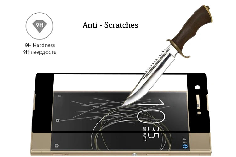 New Arc edge glass film For Sony Xperia XA1 ultra 3D Curved Edge glass film for Sony XA1 ultra Full coverage Tempered Glass film Sony phone repair parts