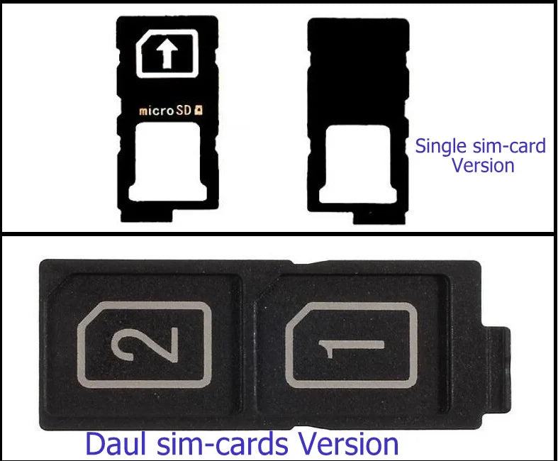 100% Genuine single&Daul Sim Card Slot Tray for Sony xperia Z5 Sim Card Holder for Sony Xperia Z5 premium E6853 Sim card adapter Sony phone repair parts