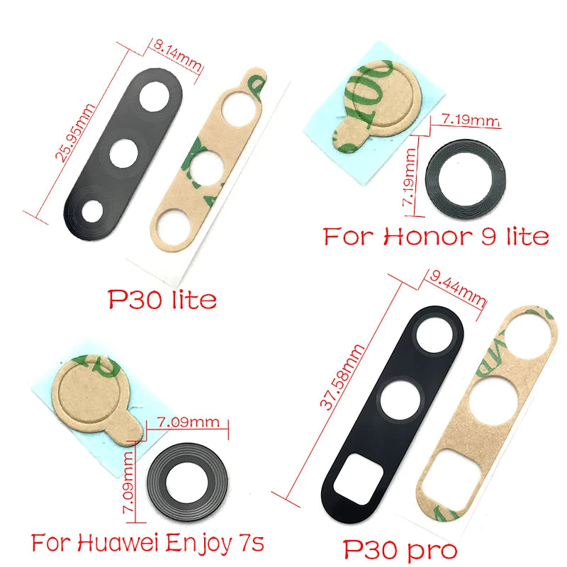 For Huawei P20 P30 P40 P50 Pro Lite E 5G Back Rear Glass Camera Lens With Adhesive Replacement Huawei phone repair parts