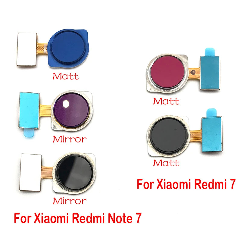 New For Xiaomi Redmi Note 7 Pro / Redmi 7 Home Button FingerPrint Touch ID Sensor Flex Cable Ribbon Replacement Parts  Xiaomi  Xiao mi phone repair parts