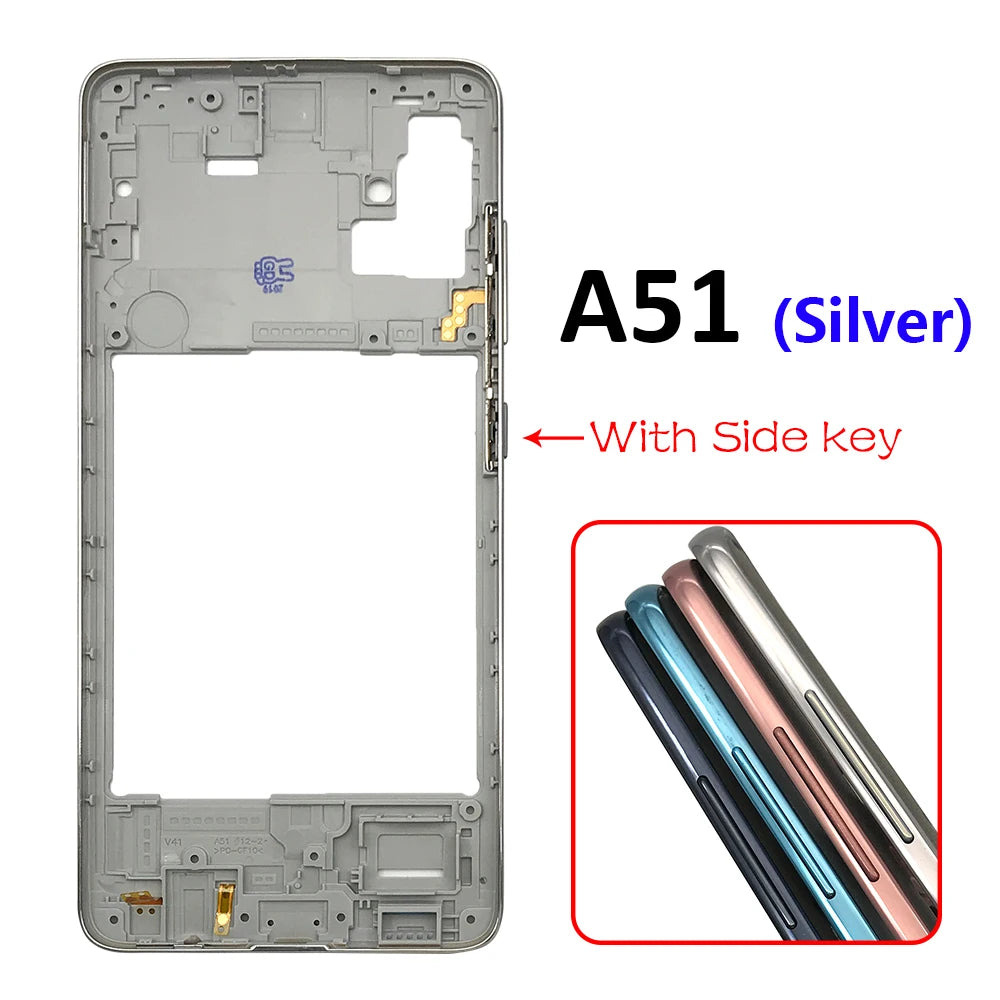 New Middle Frame Housing Case Cover For Samsung A51 A515 A515F A71 A715 A715F Replacement Parts Samsung phone repair parts