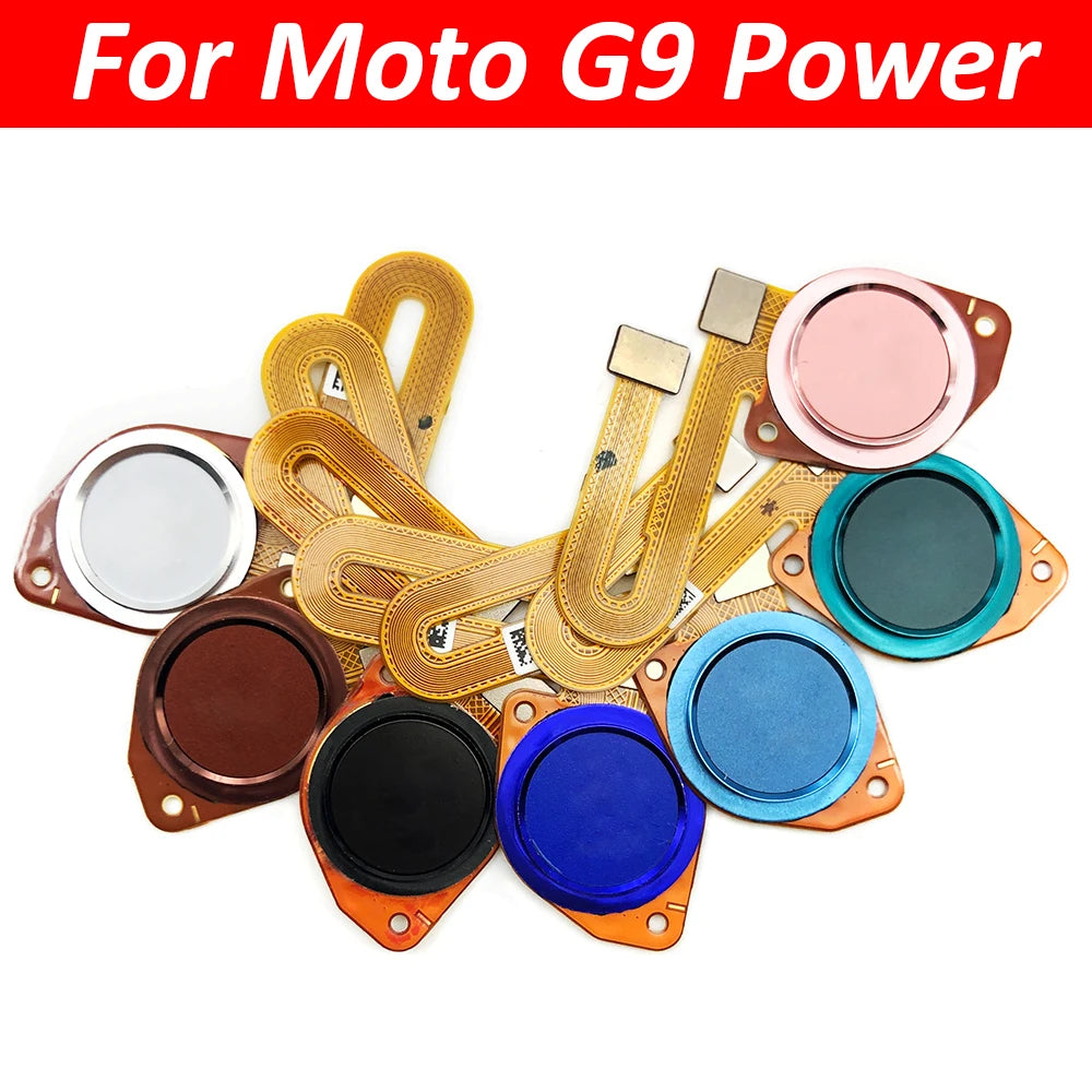 10Pcs/Lot, New For Motorola Moto G9 Plus Power Home Button FingerPrint Touch ID Sensor Flex Cable Ribbon Replacement Parts Motorola phone repair parts