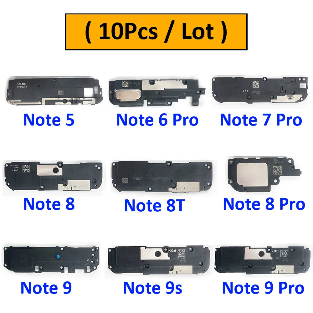 10Pcs, Loud Speaker Buzzer Ringer For Xiaomi Redmi Note 5 6 7 8 8T 9 9S 10 Pro 10s 11 11S 4G 5G Loudspeaker Accessories  Xiaomi  Xiao mi phone repair parts