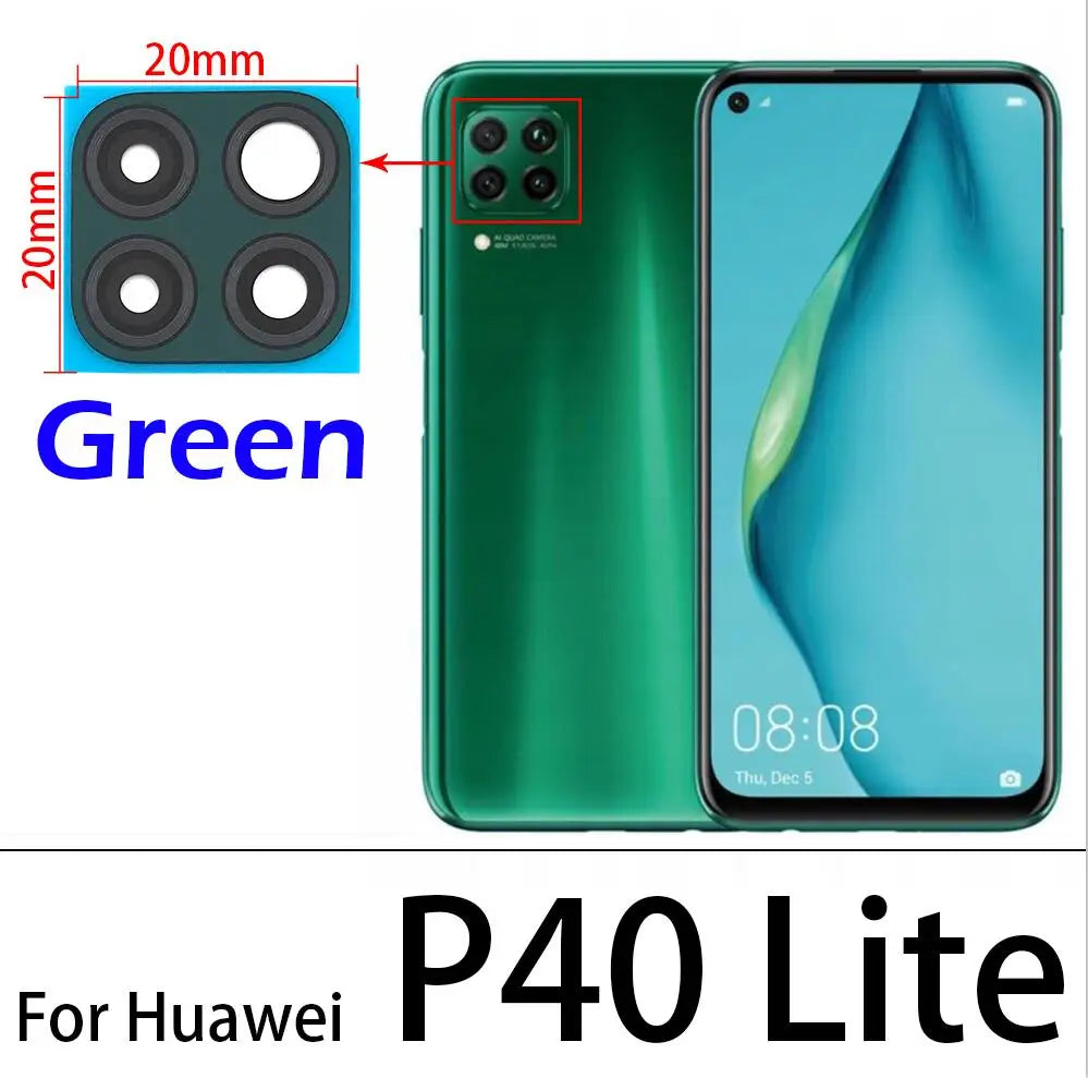 For Huawei P20 P30 P40 P50 Pro Lite E 5G Back Rear Glass Camera Lens With Adhesive Replacement Huawei phone repair parts
