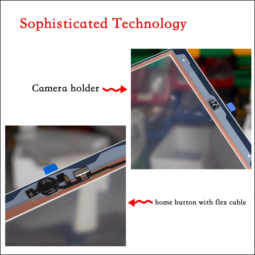 For iPad 9th 10.2" 2021 Touch Screen Digitizer Glass A2602 A2603 A2604 A2605 with Adhesive,Tool Kit+Tempered Glass iPad tablet repair parts