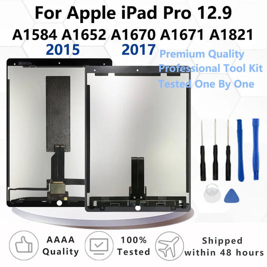 Tested LCD Display For Apple iPad Pro 12.9" A1584 A1652 A1670 A1671 A1821 2015 Touch Screen Digitizer Sensors Assembly Panel  iPad repair parts