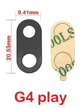 New For Motorola Moto G4 G5 G5s G6 G7 Play Plus Power Back Rear Camera Glass Lens With Sticker Replacement Motorola phone repair parts