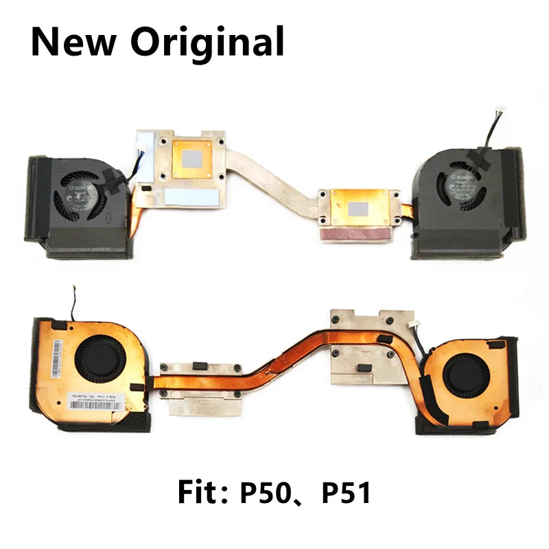 New Original For Laptop Lenovo Thinkpad P50 P51 CPU Cooling Fan Heatsink Radiator Cooler FRU PN:00NY520 00UR800 00NY521 Lenovo laptop repair parts