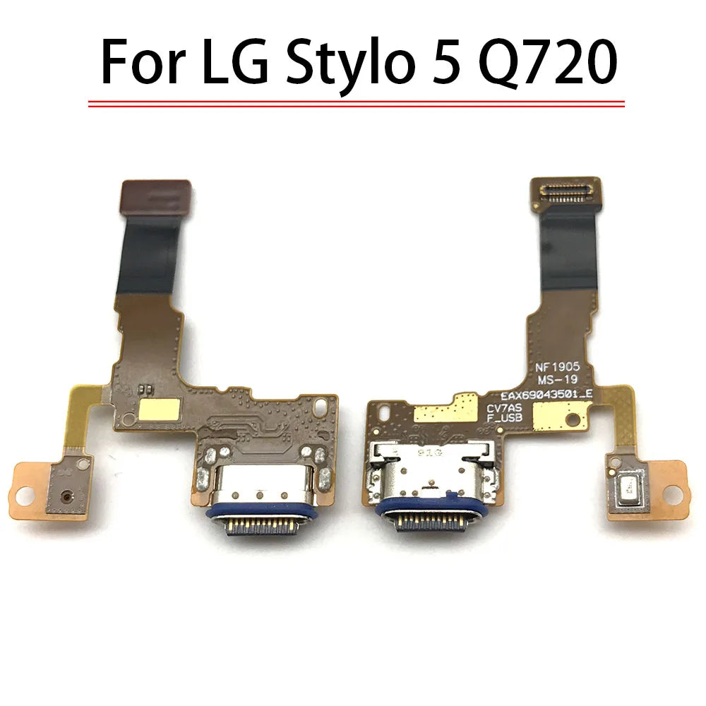 10Pcs/Lot, Charger Board PCB Flex For LG Stylo 4 5 6 Q710 Q720 Q730 USB Port Connector Dock Charging Flex Cable LG phone repair parts