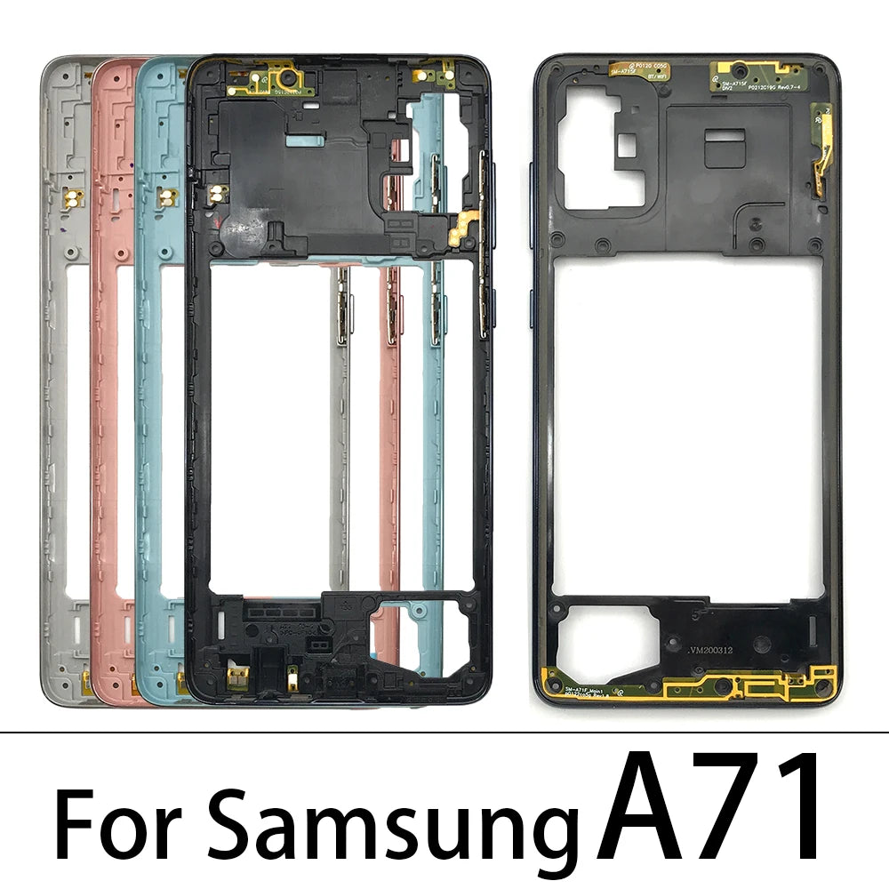 New Middle Frame Housing Case Cover For Samsung A51 A515 A515F A71 A715 A715F Replacement Parts Samsung phone repair parts