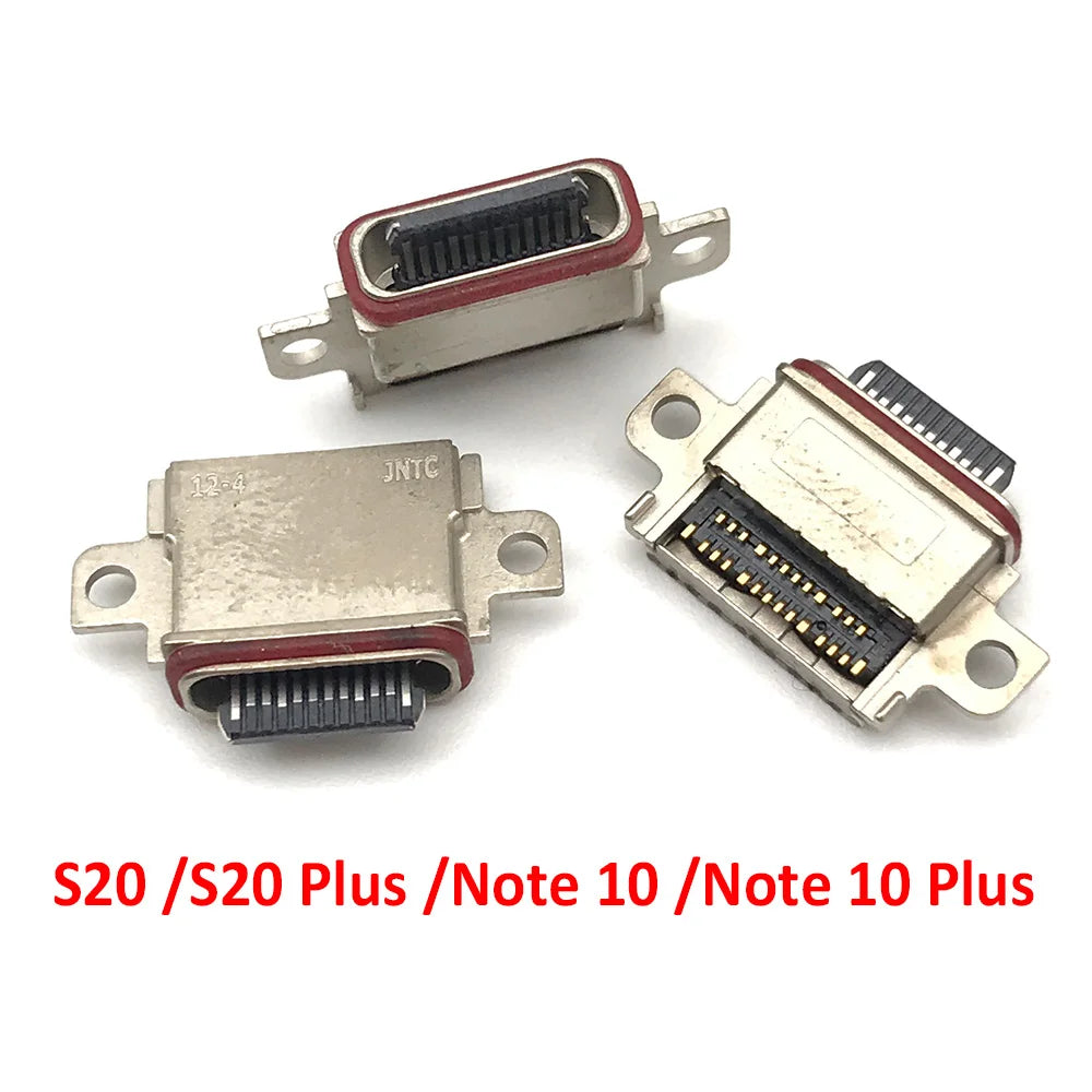 10Pcs，USB Port Charger Jack Connector socket charging port For Samsung S25 S21 S22 S10 S20 S23 S24 S10e Plus Ultra FE Samsung phone repair parts