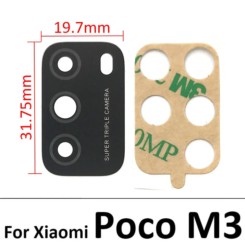 2Pcs/Lot, Back Rear Camera Glass Lens For Xiaomi Poco F3 F4 F5 M3 M4 M5 X3 X4 X5 Pro 4G 5G GT With Adhesive  Xiaomi  Xiao mi phone repair parts
