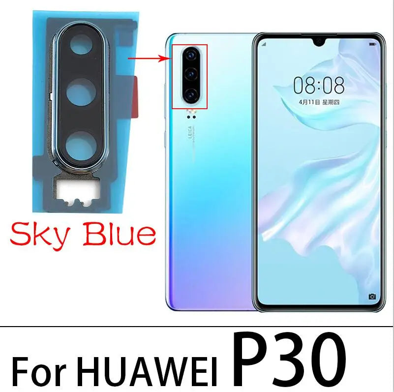 New Rear Camera Glass Lens Cover With Frame Holder For Huawei P30 / P30 Pro / P30 Lite Replacement Spare Parts Huawei phone repair parts