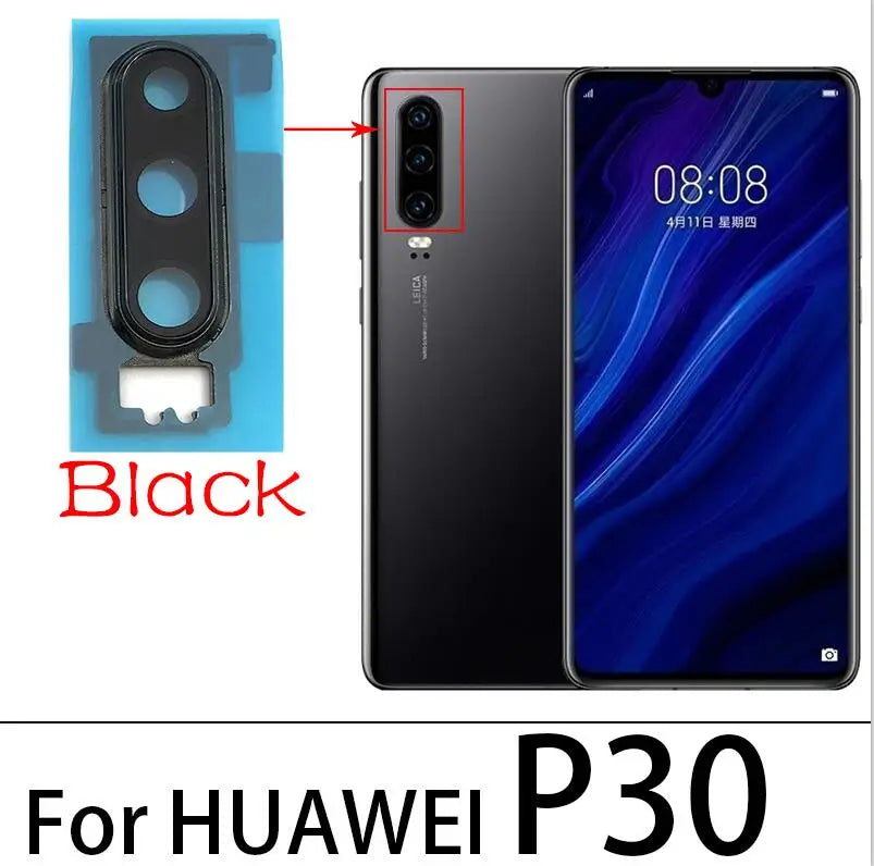New Rear Camera Glass Lens Cover With Frame Holder For Huawei P30 / P30 Pro / P30 Lite Replacement Spare Parts Huawei phone repair parts