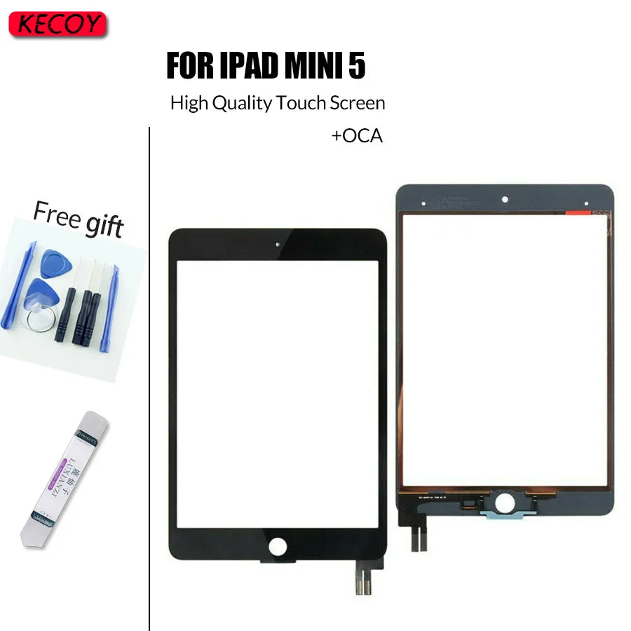 1Pcs Touchscreen Orginal For iPad Mini5 Touch Screen A2126 A2124 A2133 A2125 Front Glass Digitizer Panel Replacement With Oca  iPad repair parts
