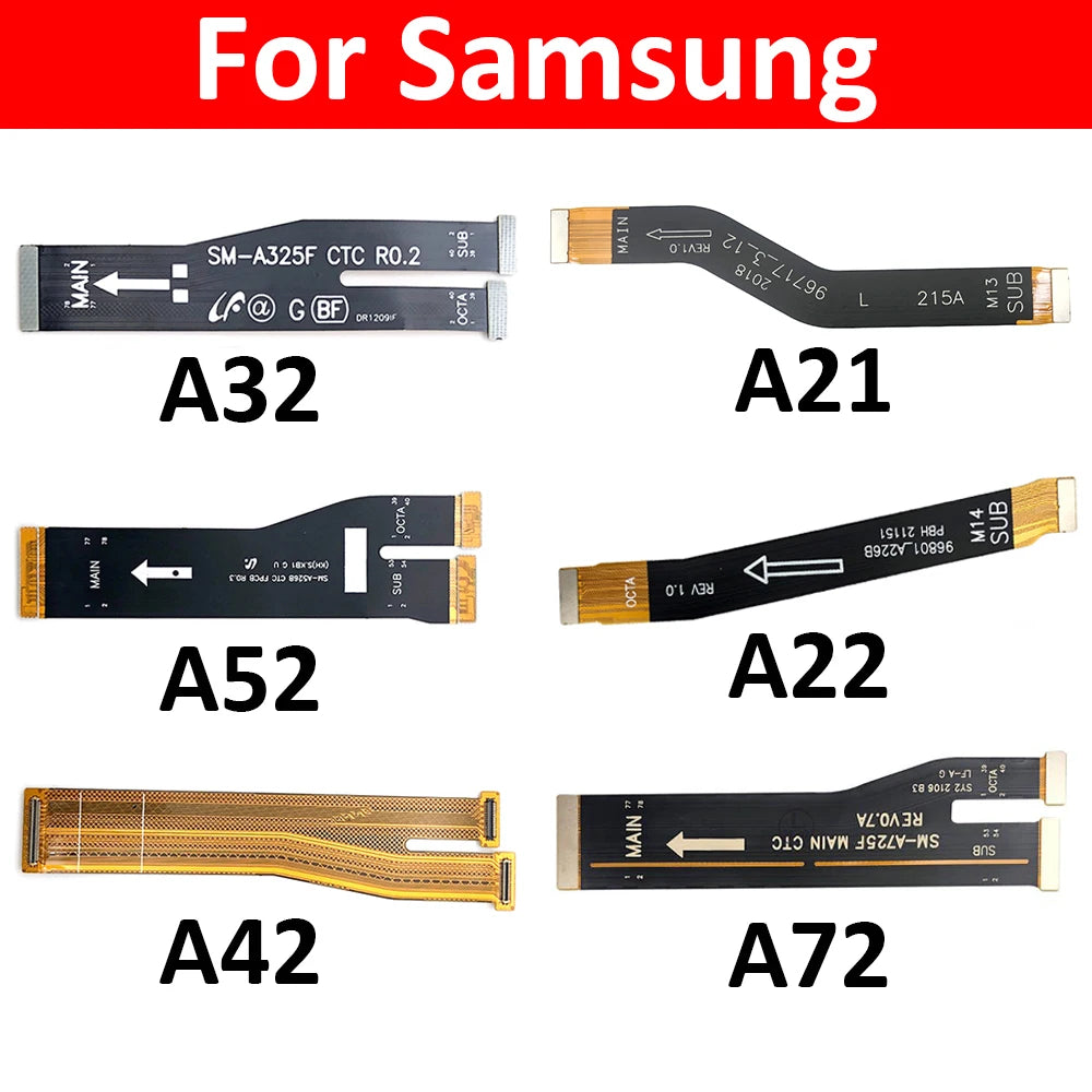 50Pcs, Main Board Connector Mainboard Flex Cable For Samsung A32 A52 A22 A72 A53 A33 A73 A24 A34 A54 A15 A25 A35 A55 4G 5G Samsung phone repair parts