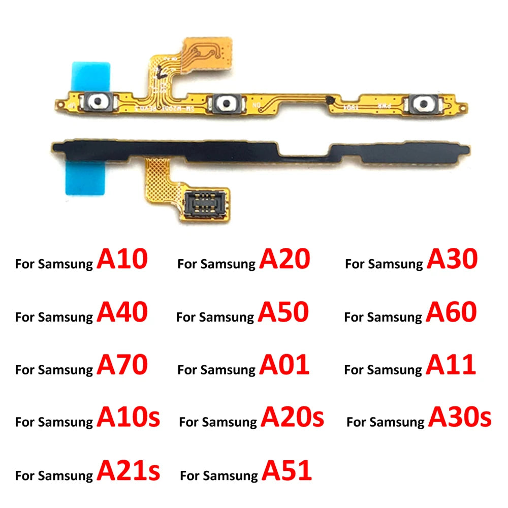 Volume Power Switch On Off Button Key Flex For Samsung A10 A20 A30 A40 A50 A70 A01 A11 A10s A20s A21s A30s A51 A21 A31 A71 A02s Samsung phone repair parts