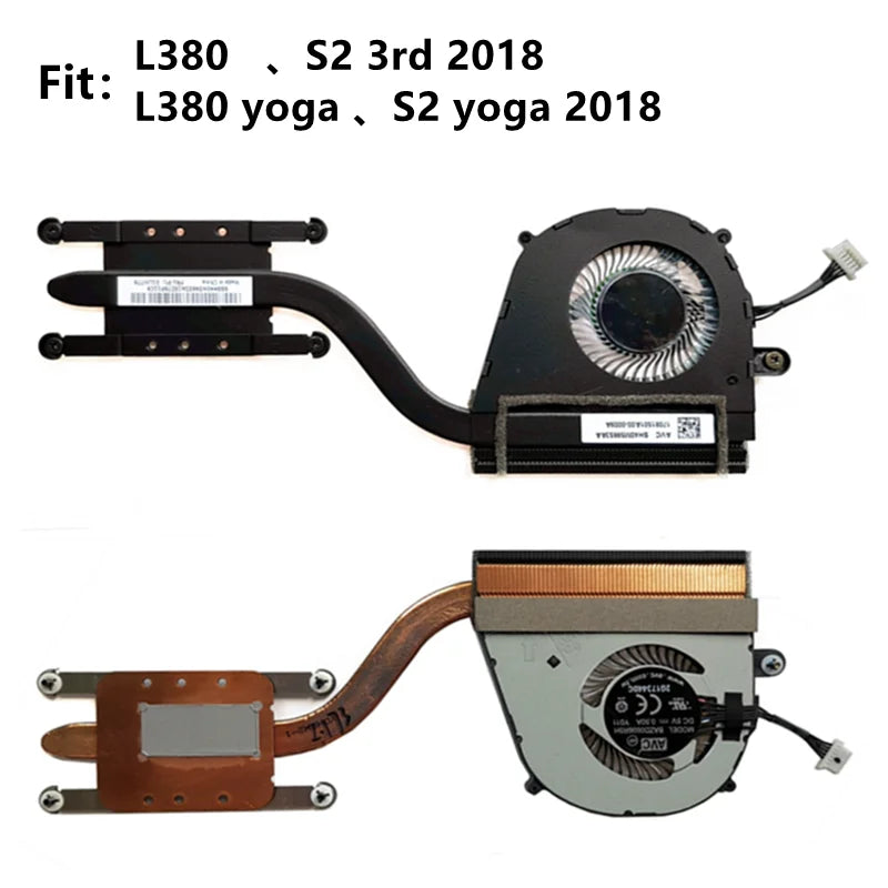 New Original For Lenovo Laptop ThinkPad S2 3rd Gen 2018 L380 YOGA CPU Cooling Fan Heatsink Radiator 01LW775 01LW776 Lenovo laptop repair parts