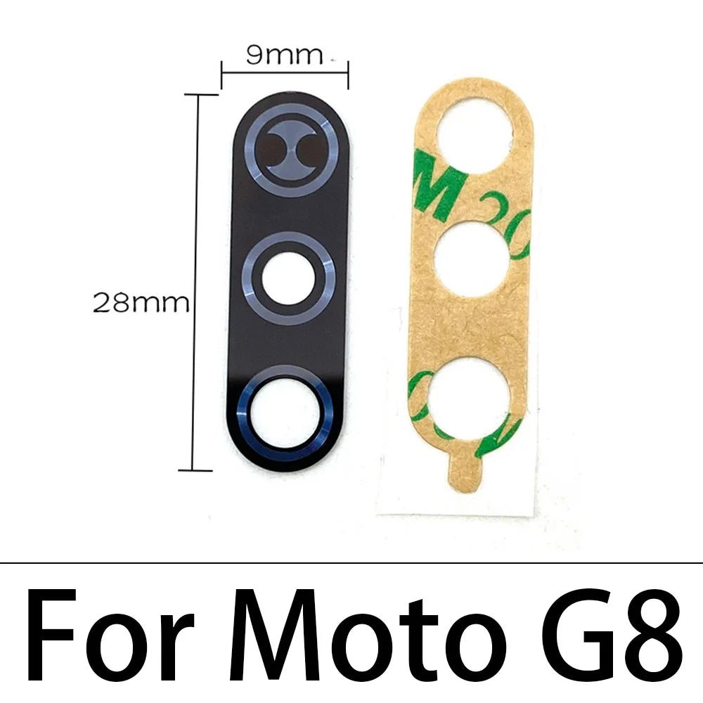 New For Motorola Moto G4 G5 G5s G6 G7 Play Plus Power Back Rear Camera Glass Lens With Sticker Replacement Motorola phone repair parts