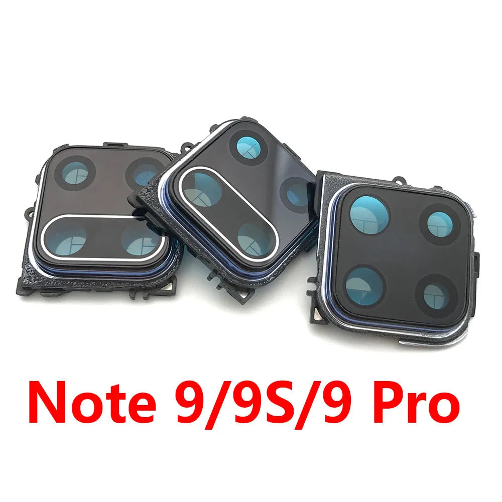 New Rear Camera Glass Lens Cover With Frame Holder For Xiaomi Redmi Note 9S 9 Pro with Sticker Replacement Parts Xiaomi  Xiao mi phone repair parts