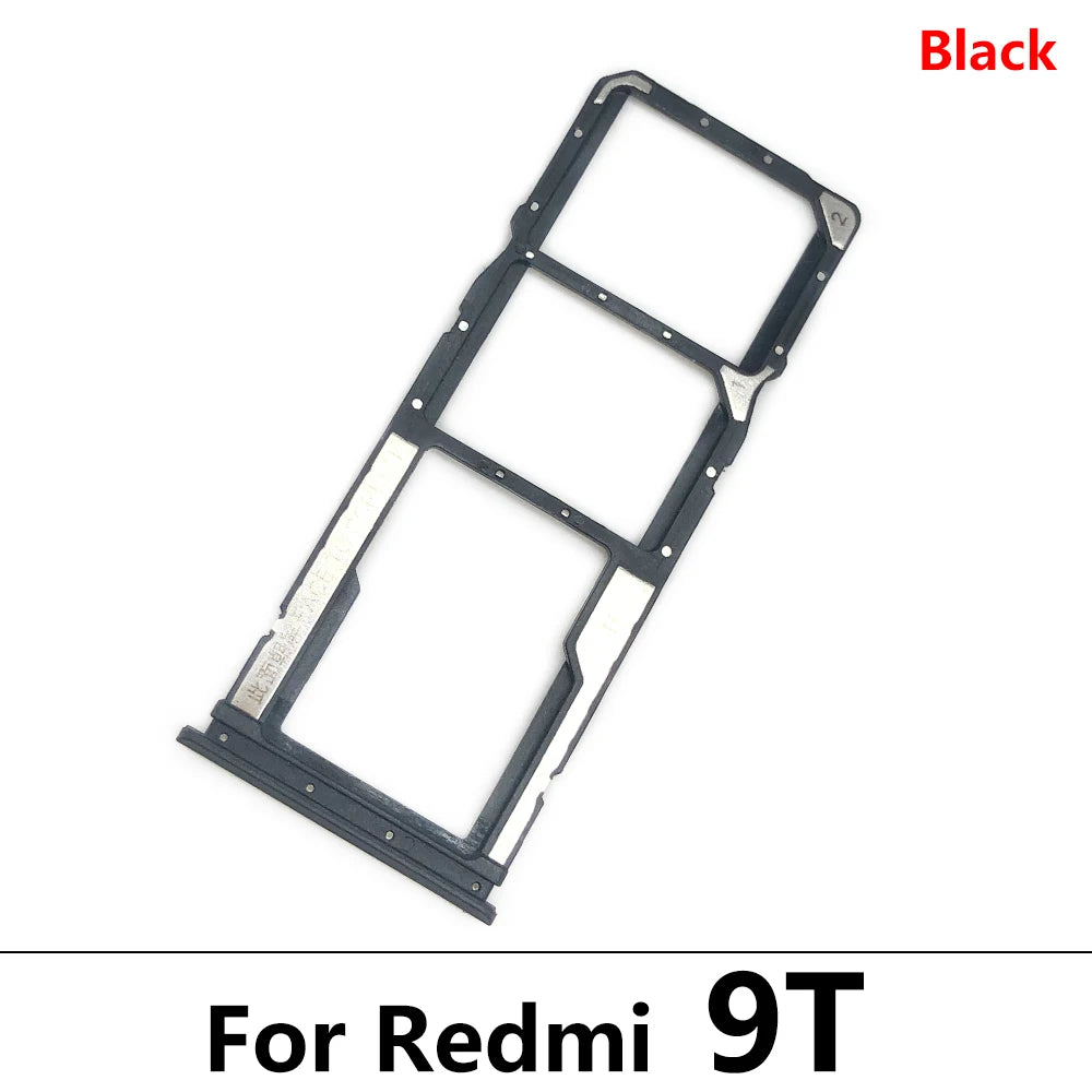 10Pcs/Lot, SIM Card Tray Slot Holder For Xiaomi Redmi 9 9A 9C 9T Replacement Parts Black Blue Green Yellow Orange  Xiaomi  Xiao mi phone repair parts