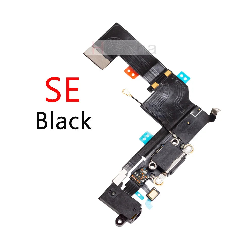 For iPhone 6G 6 6S Plus 5G 5C 5S SE Charging Port Dock Connector Headphone Audio Jack+ Microphone Flex Cable Replacement iPhone phone repair parts