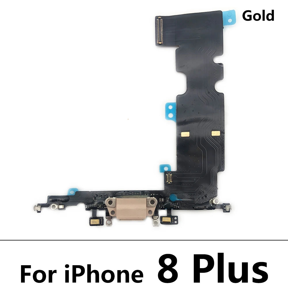 10Pcs/Lot, USB Micro Charger Charging Port Dock Connector Microphone Board Flex Cable For Iphone 6 6G 6S 7 7G 8 8G Plus iPhone phone repair parts