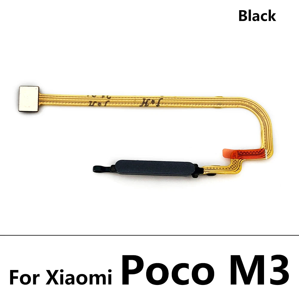 New Fingerprint Scanner For Xiaomi Poco M3 F3 X3 GT Pro Home Button Fingerprint Menu Return Key Sensor Flex Cable For Redmi 9T  Xiaomi  Xiao mi phone repair parts