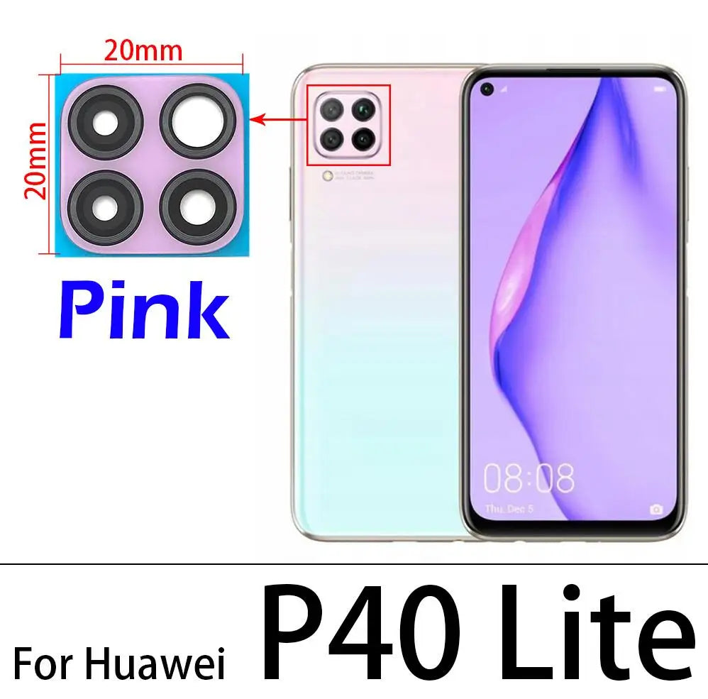 For Huawei P20 P30 P40 P50 Pro Lite E 5G Back Rear Glass Camera Lens With Adhesive Replacement Huawei phone repair parts