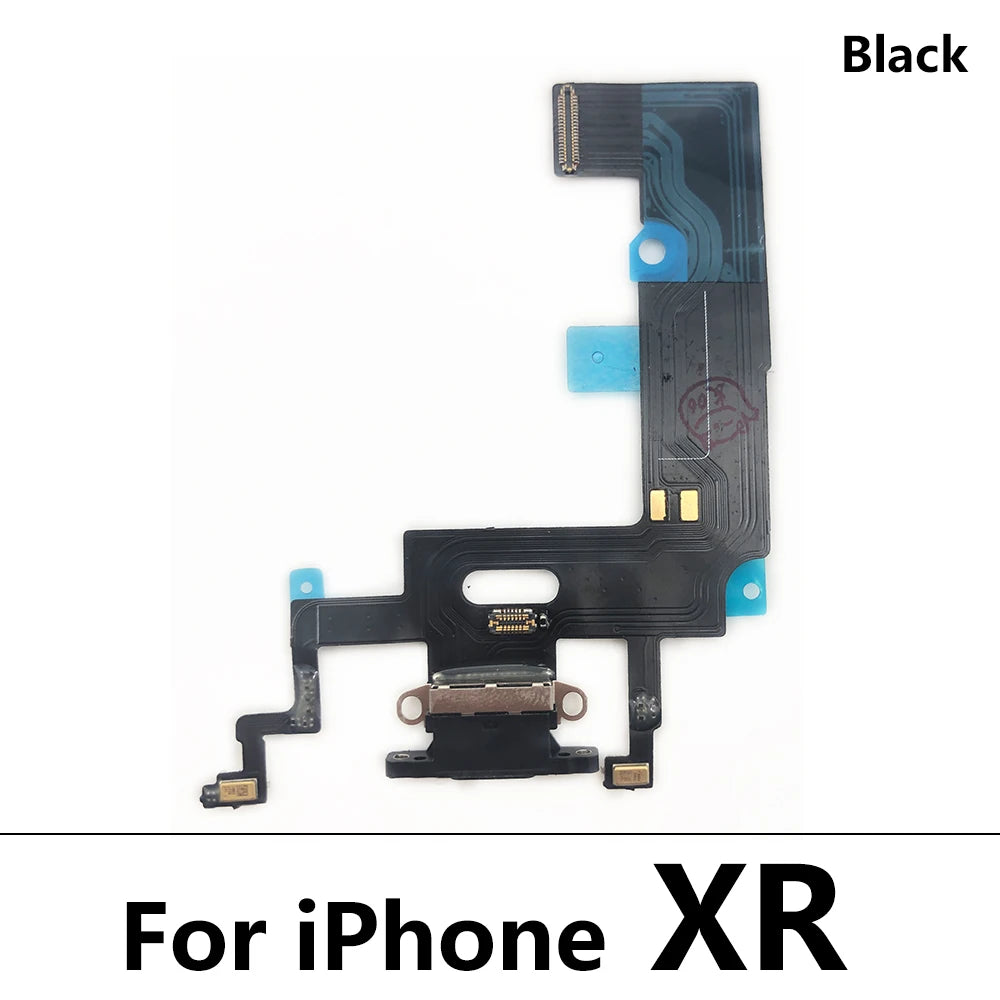New USB Charging Port Board Flex Cable Connector Parts For Iphone X XR XS Max Microphone Module iPhone phone repair parts