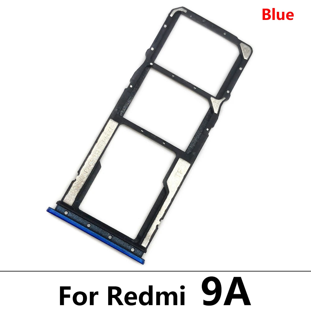 10Pcs/Lot, SIM Card Tray Slot Holder For Xiaomi Redmi 9 9A 9C 9T Replacement Parts Black Blue Green Yellow Orange  Xiaomi  Xiao mi phone repair parts