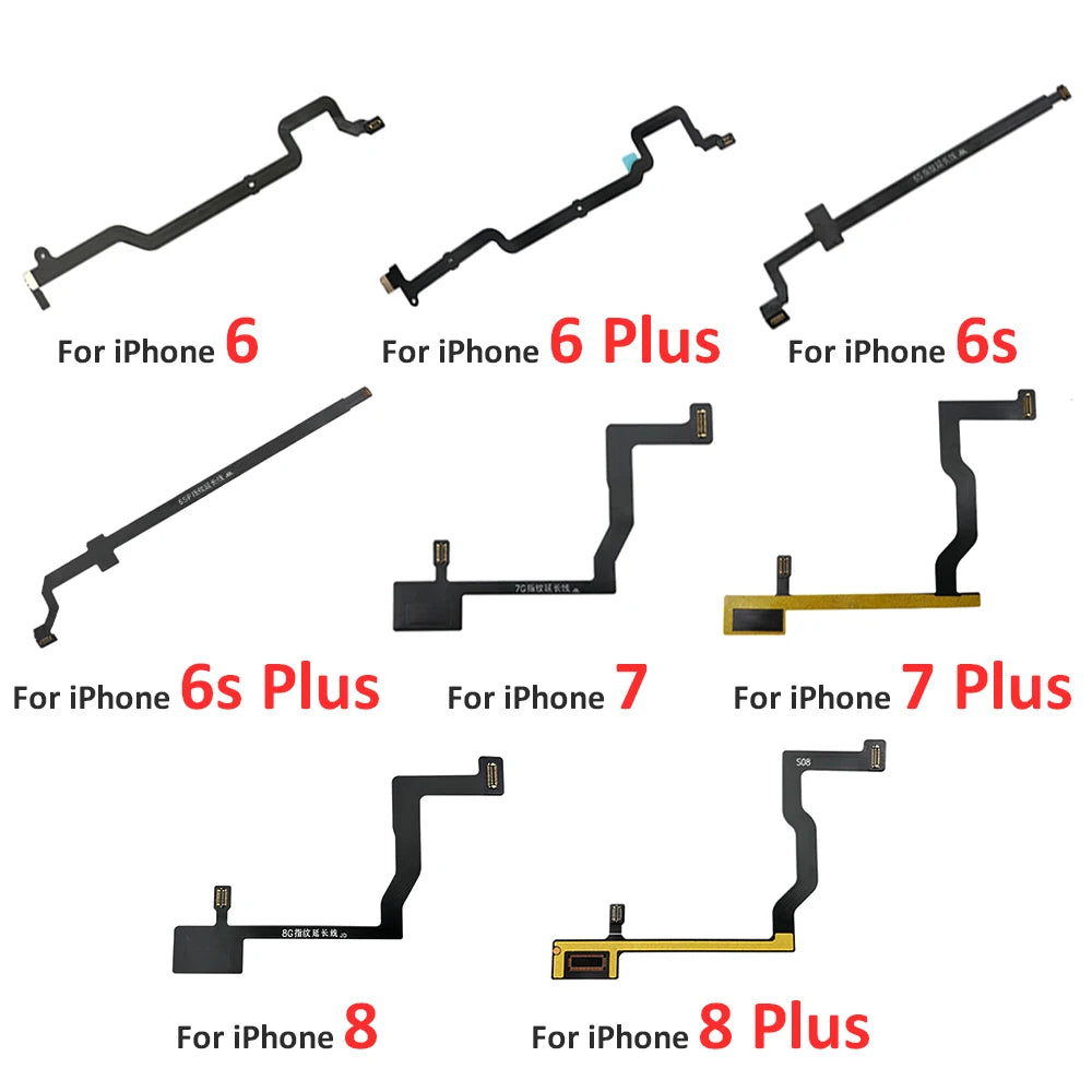 10Pcs, Fingerprint Sensor Scanner Touch ID Connect Motherboard home button Flex Cable For iPhone 6 6G 6S 7G 7 8G 8 Plus 6P 7P 8P iPhone phone repair parts