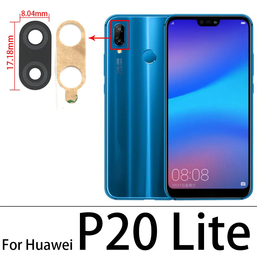 For Huawei P20 P30 P40 P50 Pro Lite E 5G Back Rear Glass Camera Lens With Adhesive Replacement Huawei phone repair parts