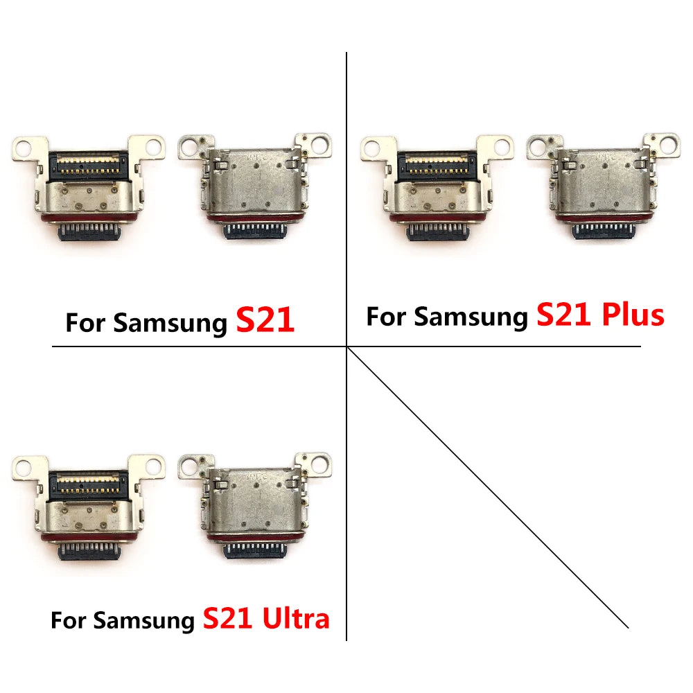 50Pcs,  New Charger Charging Connector USB Port Dock Connector Plug For Samsung S20 S21 S22 S23 S24 S25 Plus Ultra Fe Samsung phone repair parts