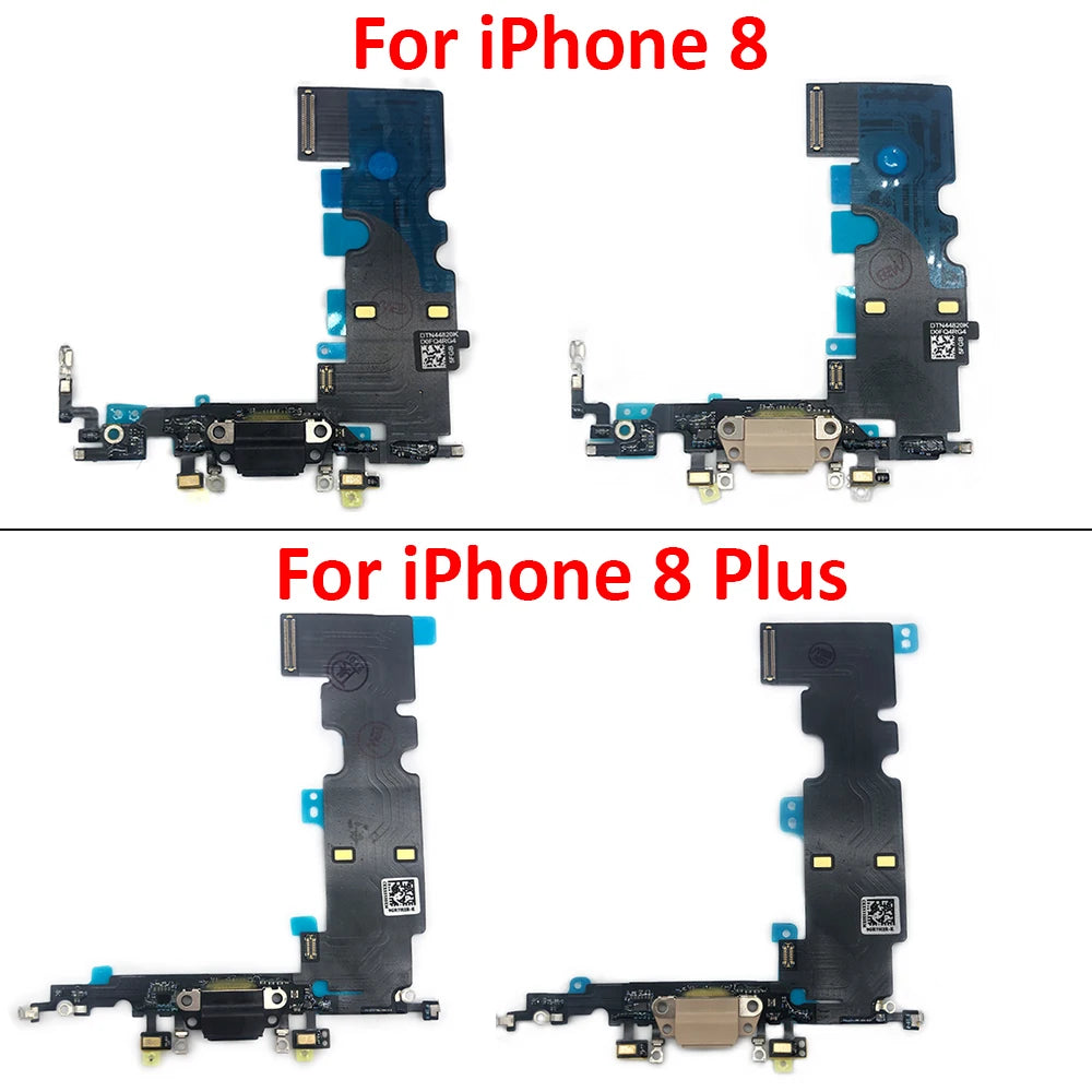 10Pcs/Lot, For iPhone 6 6S 7 8 6G 7G 8G Plus Dock Connector USB Charger Charging Board Port Flex Cable Microphone Board iPhone phone repair parts