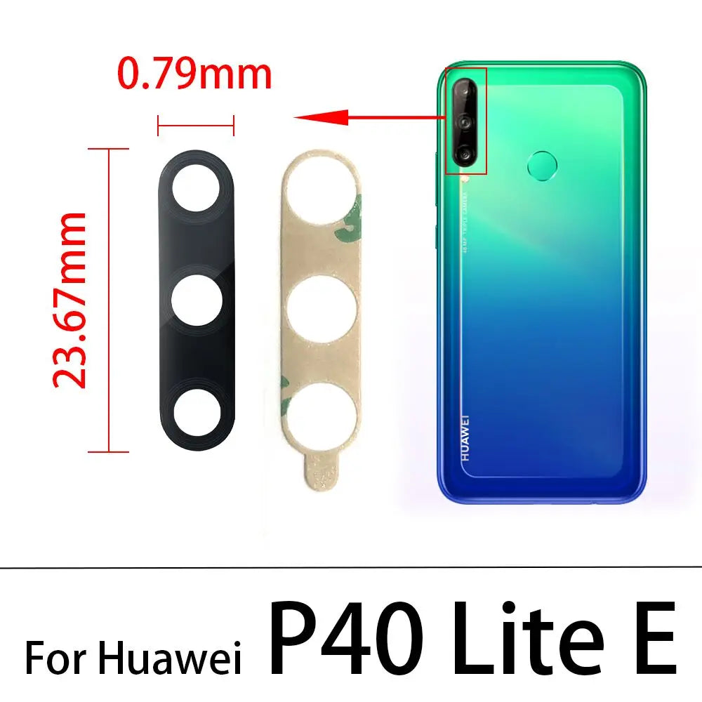 For Huawei P20 P30 P40 P50 Pro Lite E 5G Back Rear Glass Camera Lens With Adhesive Replacement Huawei phone repair parts