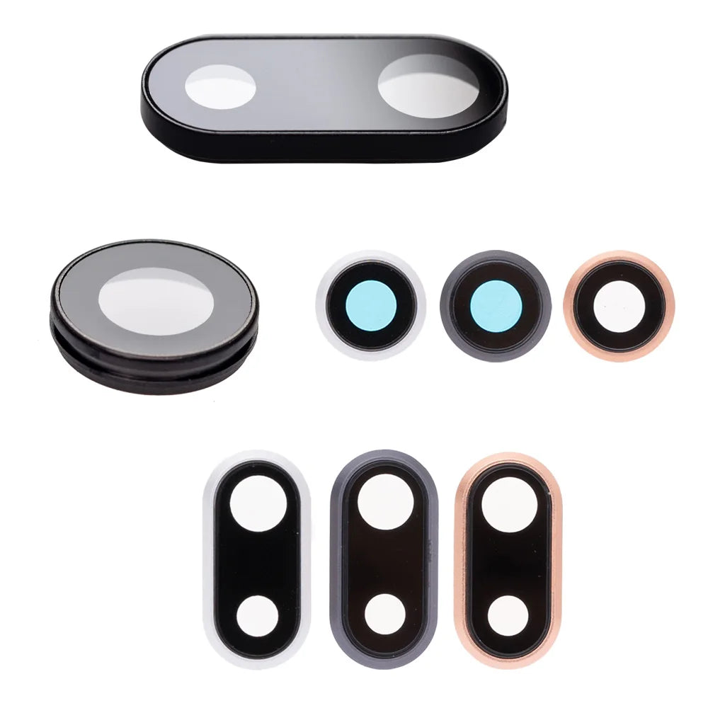 1pcs New Back Camera Glass Lens for iPhone 7G 7 8 PLUS Rear Camera Ring Holder with Glass Lens Cover Replacement Parts iPhone phone repair parts