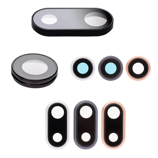 1pcs New Back Camera Glass Lens for iPhone 7G 7 8 PLUS Rear Camera Ring Holder with Glass Lens Cover Replacement Parts iPhone phone repair parts