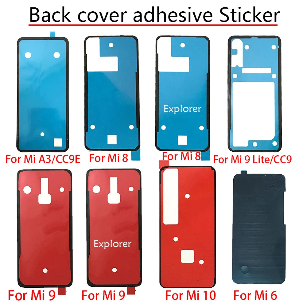 Back Glass cover Adhesive Sticker Stickers glue For Xiaomi Mi 8 9 10 lite 10T Note 10 A3 CC 9 9e Mi8 Mi9 F2 Pro  Xiaomi  Xiao mi phone repair parts