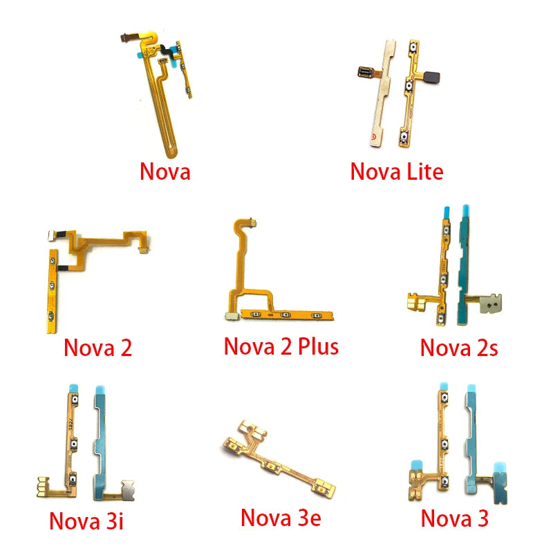 Power Switch On/Off Button Volume Key Button Flex Cable For Huawei Nova 2 Plus 2S 3 3i 3e 4 4e 5 5i Pro Huawei phone repair parts