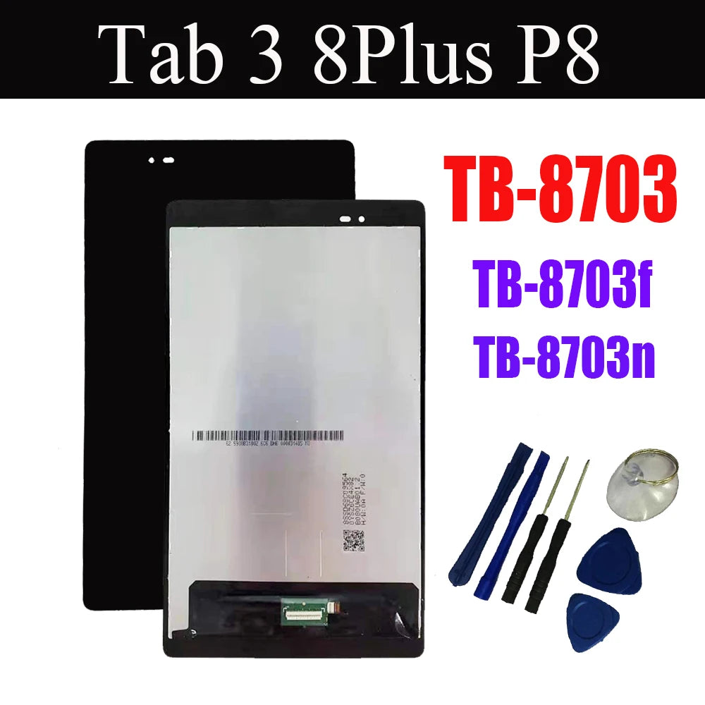 Tablet LCD For Lenovo Tab 3 Plus 8703X 16Gb TB-8703X TB-8703F TB-8703N TB-8703   LCD Display Touch Screen Digitizer Assembly Lenovo phone repair parts