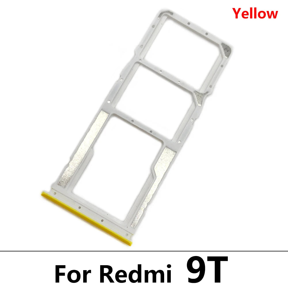 10Pcs/Lot, SIM Card Tray Slot Holder For Xiaomi Redmi 9 9A 9C 9T Replacement Parts Black Blue Green Yellow Orange  Xiaomi  Xiao mi phone repair parts