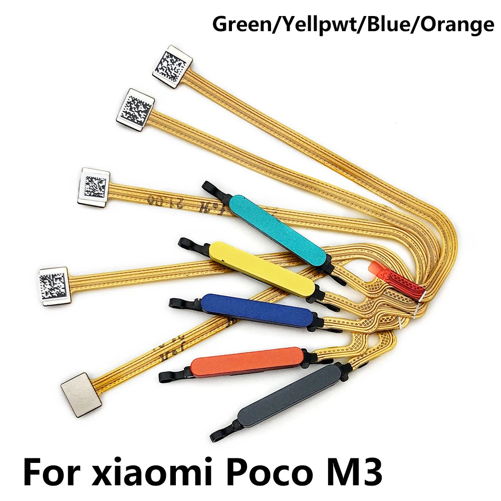Fingerprint For Xiaomi Redmi Note 9 10 Pro 9s Poco X3 Pro M3 Home Button Fingerprint Menu Return Key Sensor Flex Cable Xiaomi  Xiao mi phone repair parts