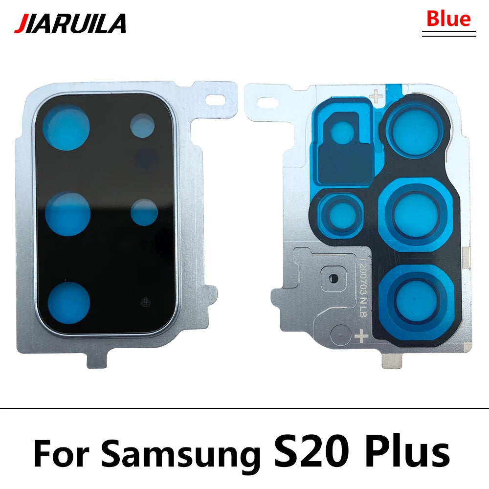 New Rear Camera Glass Lens Cover With Frame Holder with Sticker For Samsung S20 Plus S20 Ultra Replacement Parts Samsung phone repair parts
