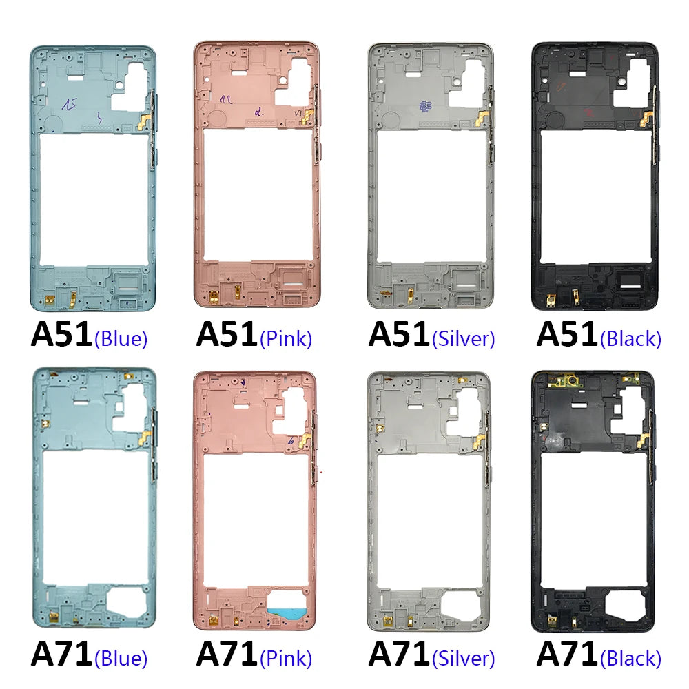 New Middle Frame Housing Case Cover For Samsung A51 A515 A515F A71 A715 A715F Replacement Parts Samsung phone repair parts